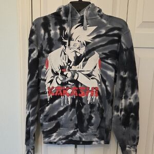 Kakashi Graphic Tie-Dye Hoodie